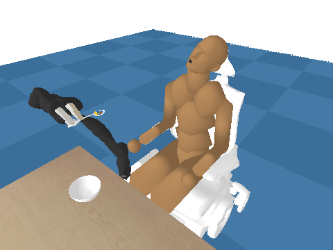 Early training: robot exploring randomly at 100K steps